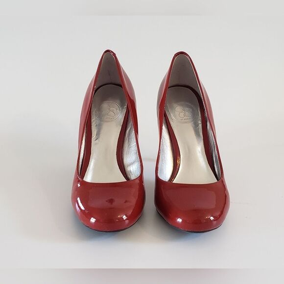 Jessica Simpson Red Patent Leather Heels Size 7.5 B - Picture 6 of 11